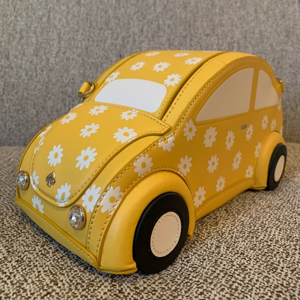 KATE SPADE BEEP BEEP CAR CROSSBODY BAG PURSE YELLOW